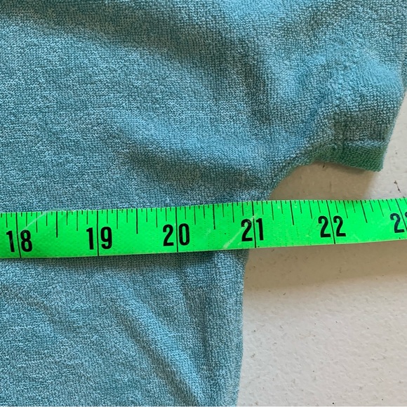 Andie Swim Coverup Size Large Blue Terrycloth Cropped Button Up Shirt NWT - Picture 13 of 15